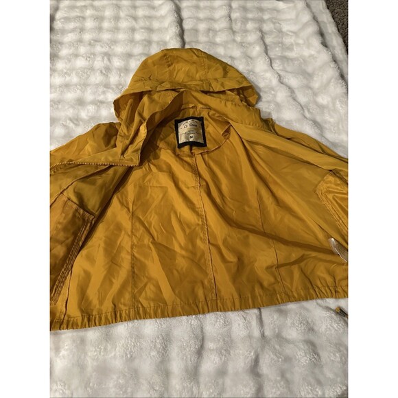 Ci Sono Women’s Medium Yellow Rain Jacket Windbreaker Lightweight Mustard Zipper - Picture 6 of 12